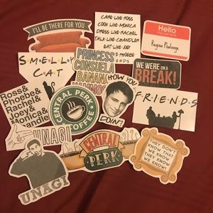 14 piece Friends Handmade Sticker Pack!